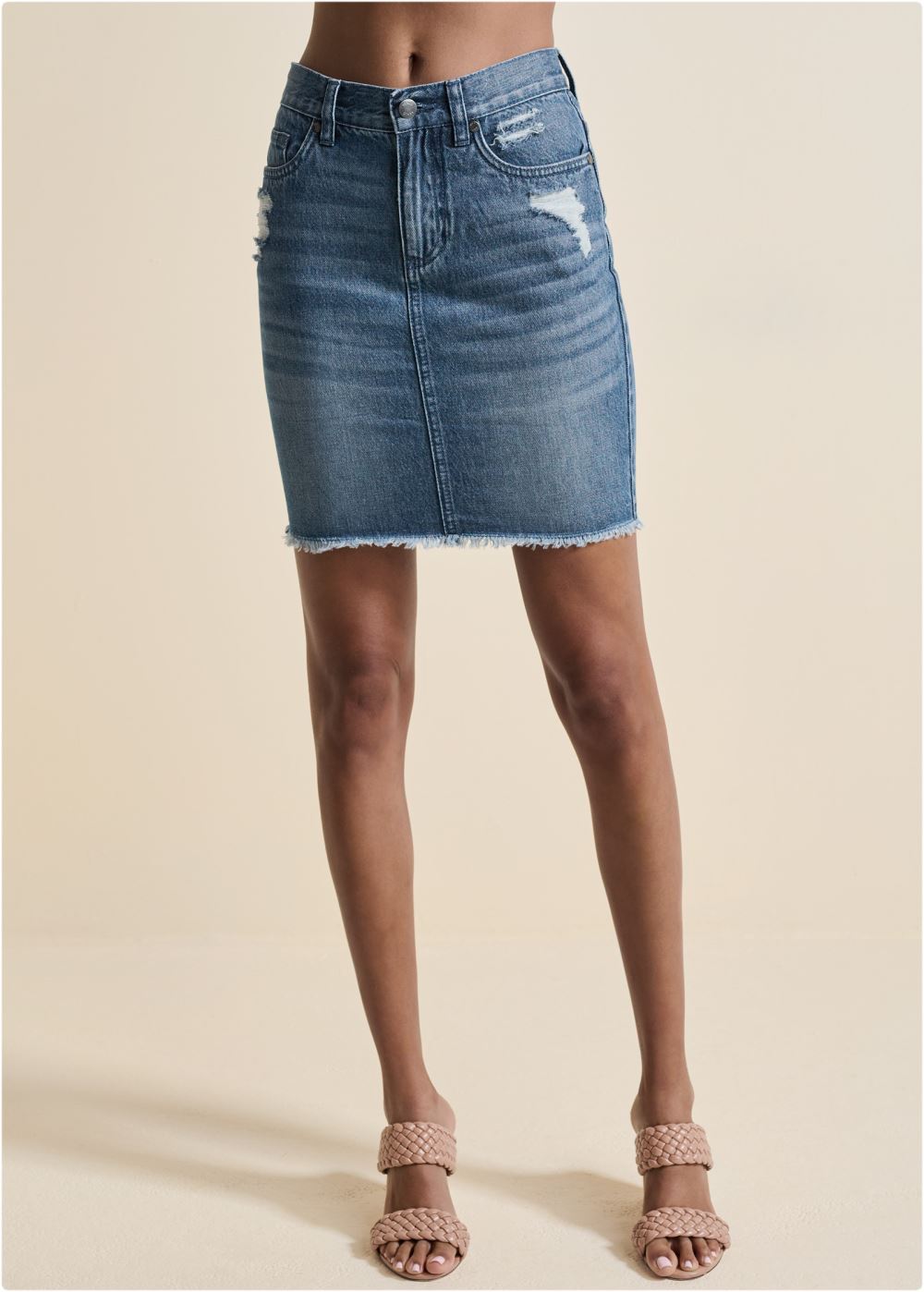 Venus Denim Mini Skirt - Medium Wash