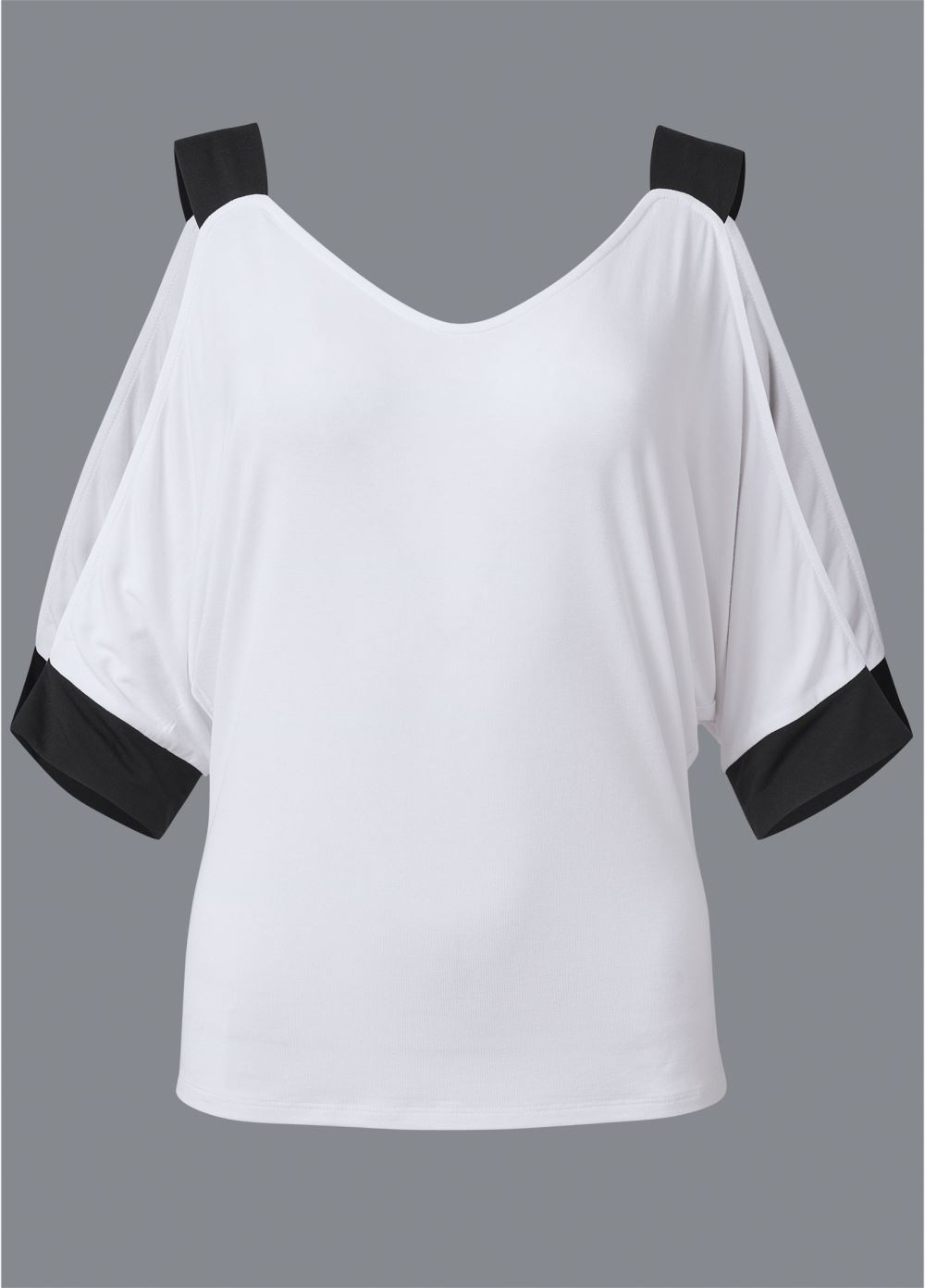 Venus Color Block Top in White & Black