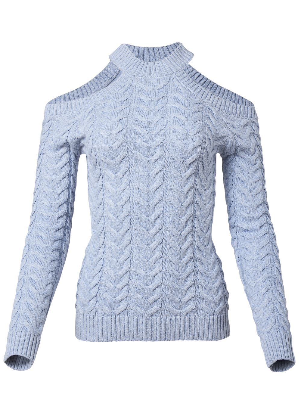 Venus VENUS | Halter Ribbed Sweater in Blue Multi
