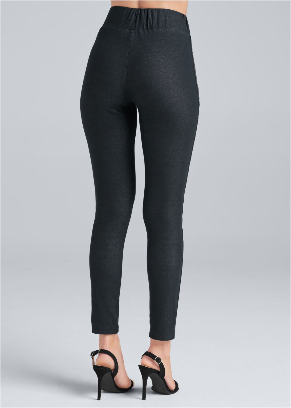 Venus Embellished Leggings in Black