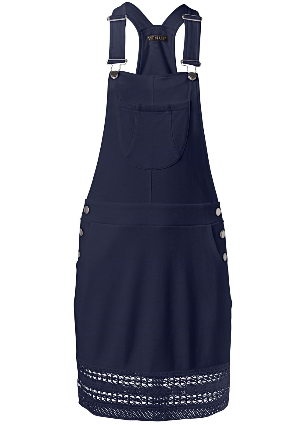Venus Crochet Overall Lounge Dress - Navy
