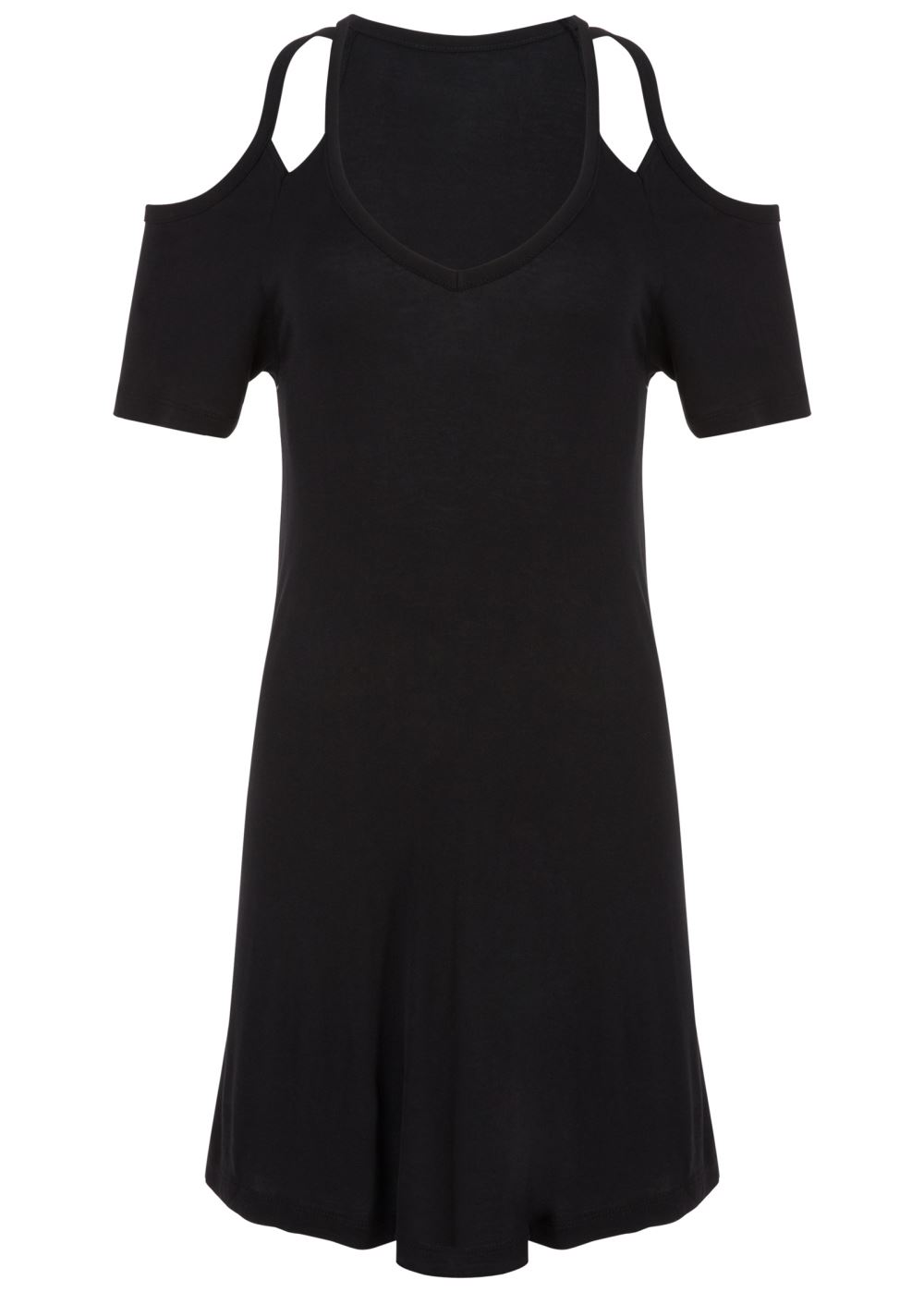 Venus Cold-Shoulder Dress - Black