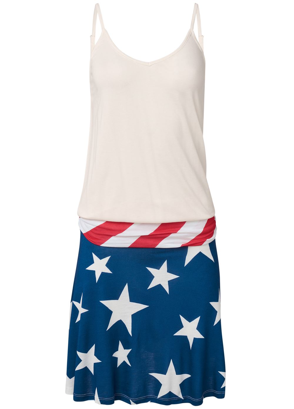 Venus Casual Tank Dress - White Multi