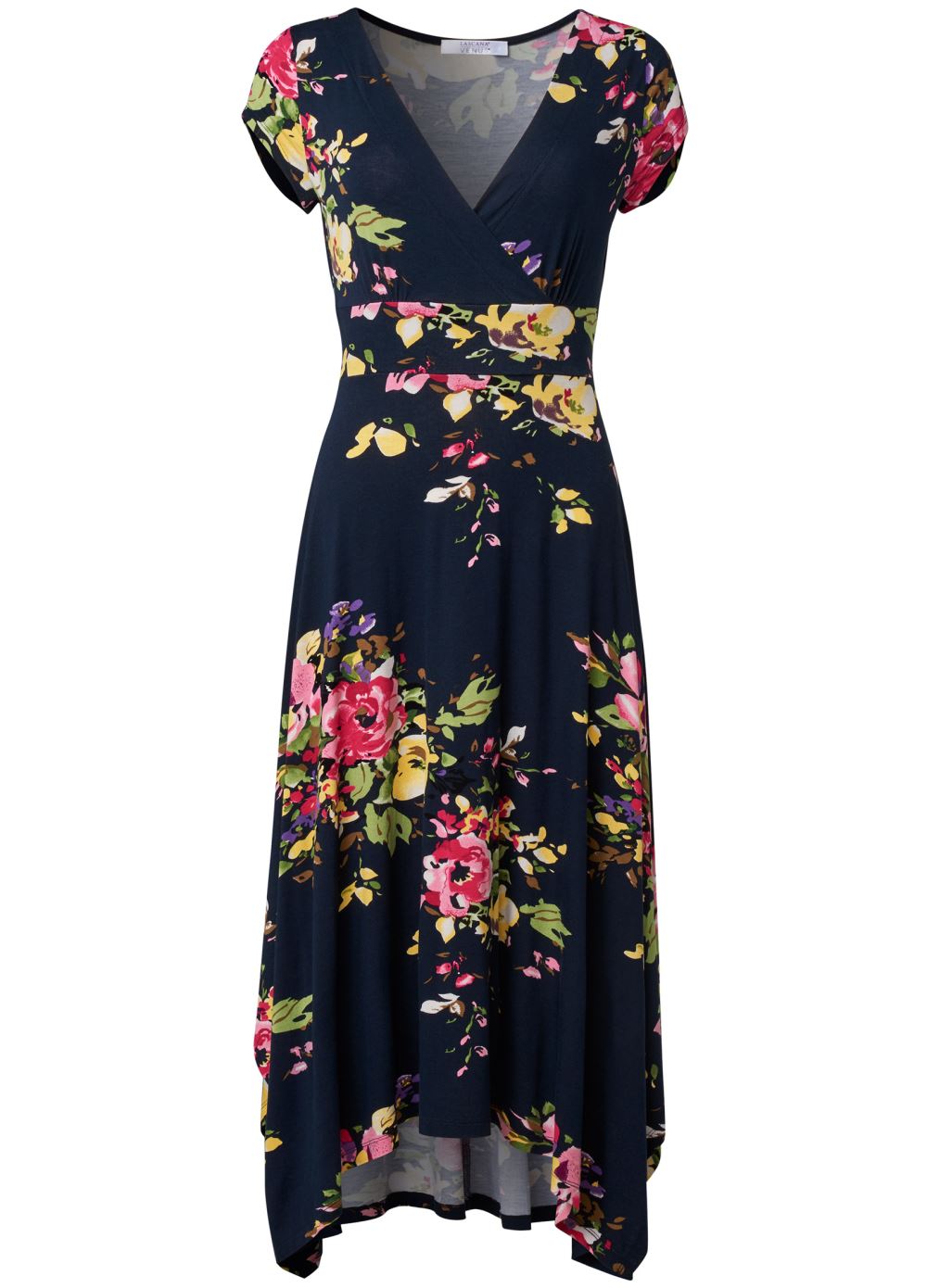 Venus Floral Printed Dress - Navy Multi