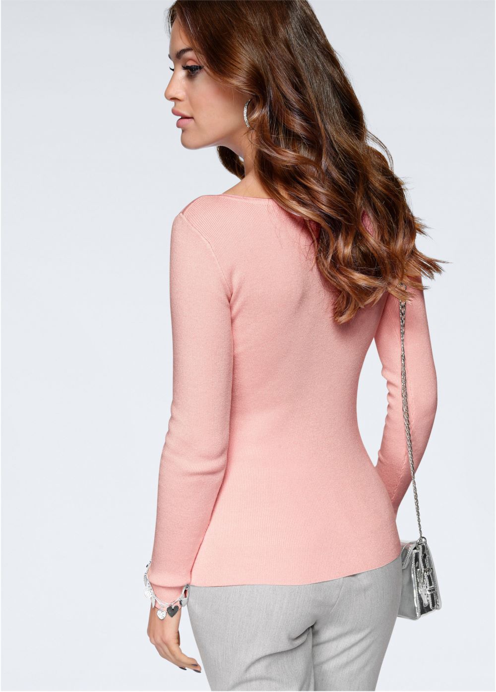 Venus VENUS | Embellished Sweater in Light Pink