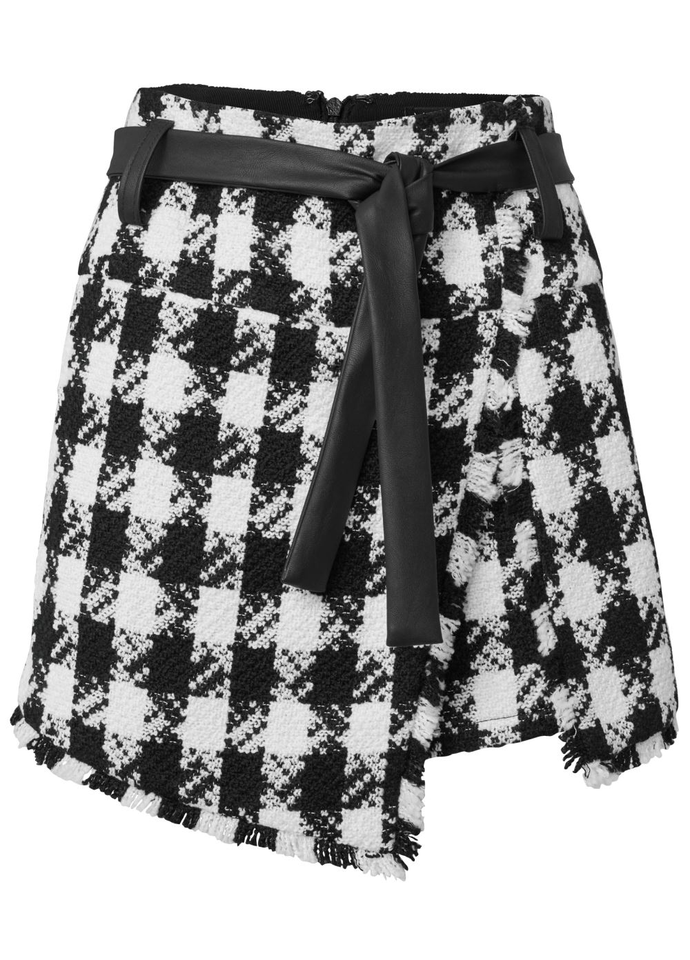 Venus Black & White TWEED SKORT WITH BELT