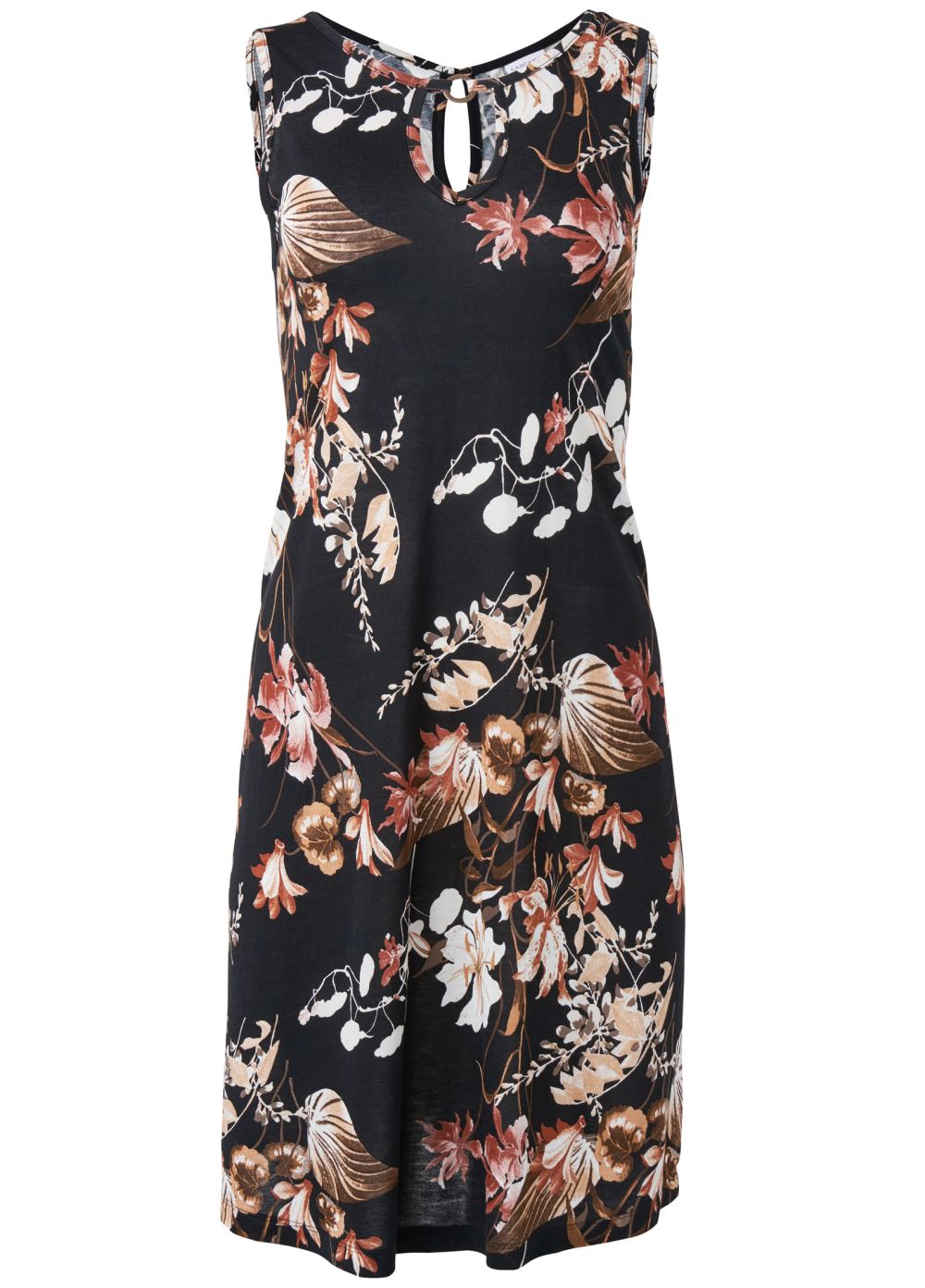 Venus Floral Printed Casual Dress - Black Multi