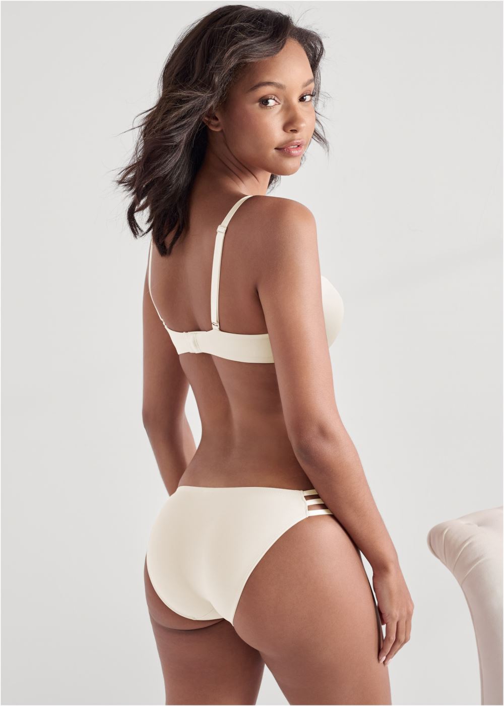 Venus Pearl By Venus? Strappy Plunge Bra, Any 2/$75 in Whisper