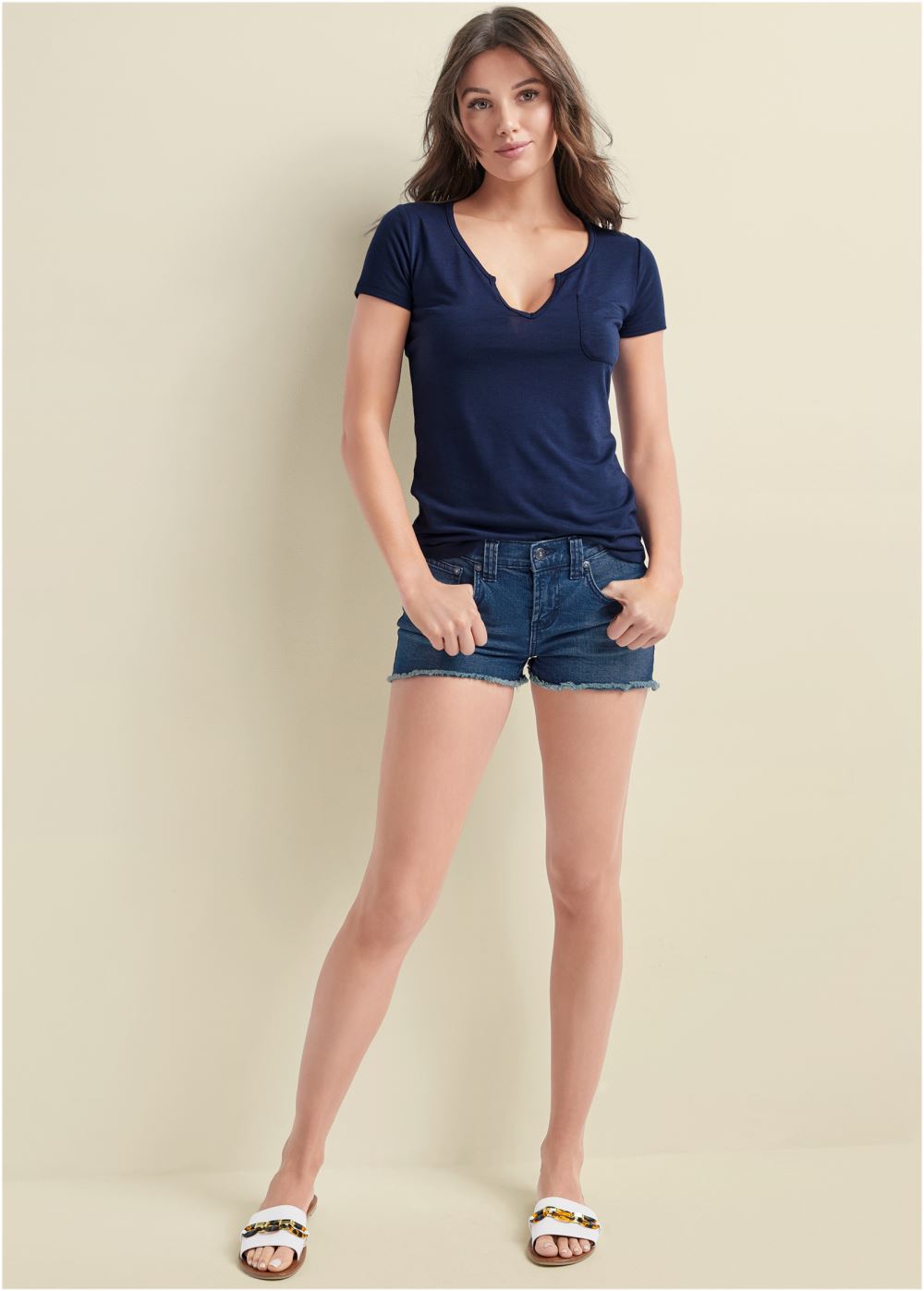 Venus Plus Size Casual Pocket Tee