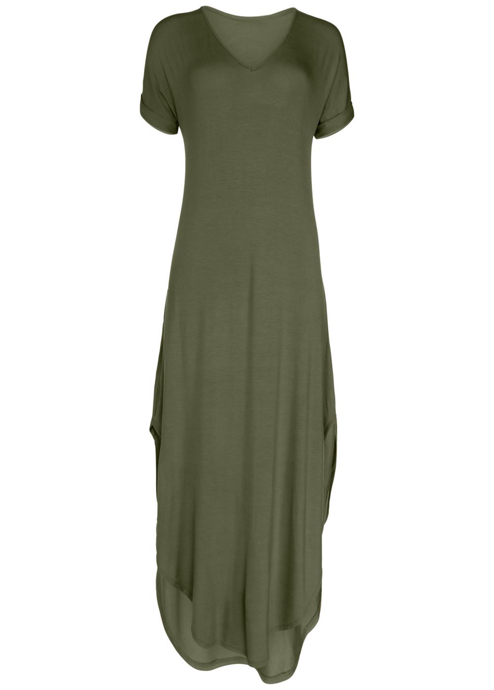 Venus Plus Size Casual T-Shirt Maxi Dress