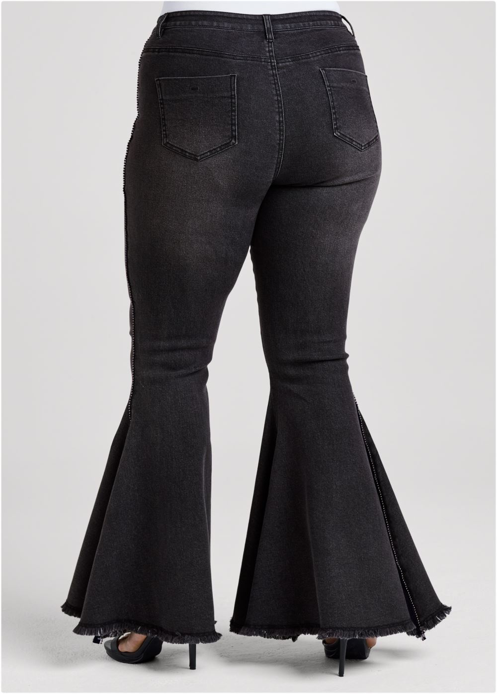Venus Black Denim EXTREME FLARE JEANS