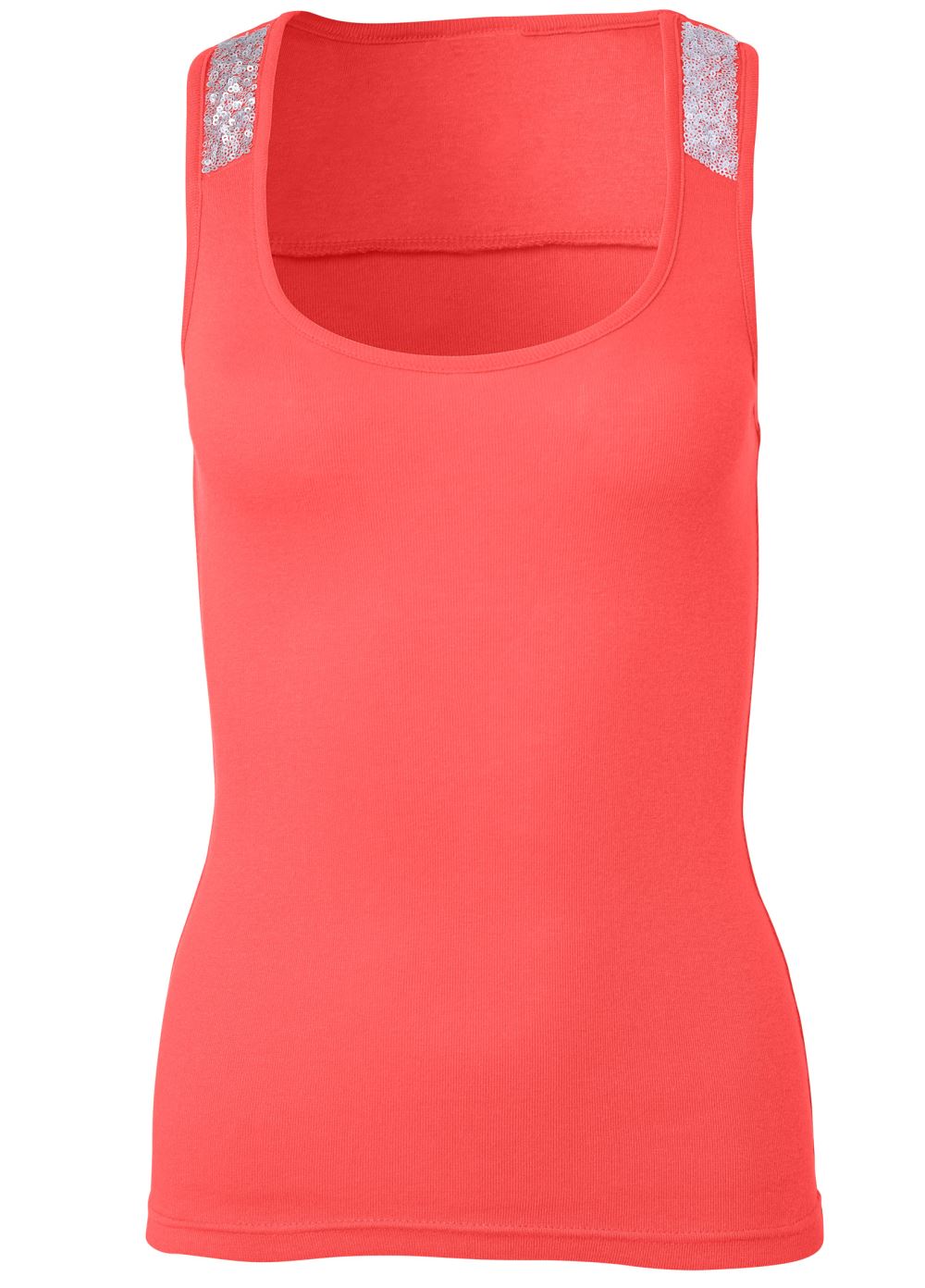 Venus Coral SEQUIN DETAIL TANK
