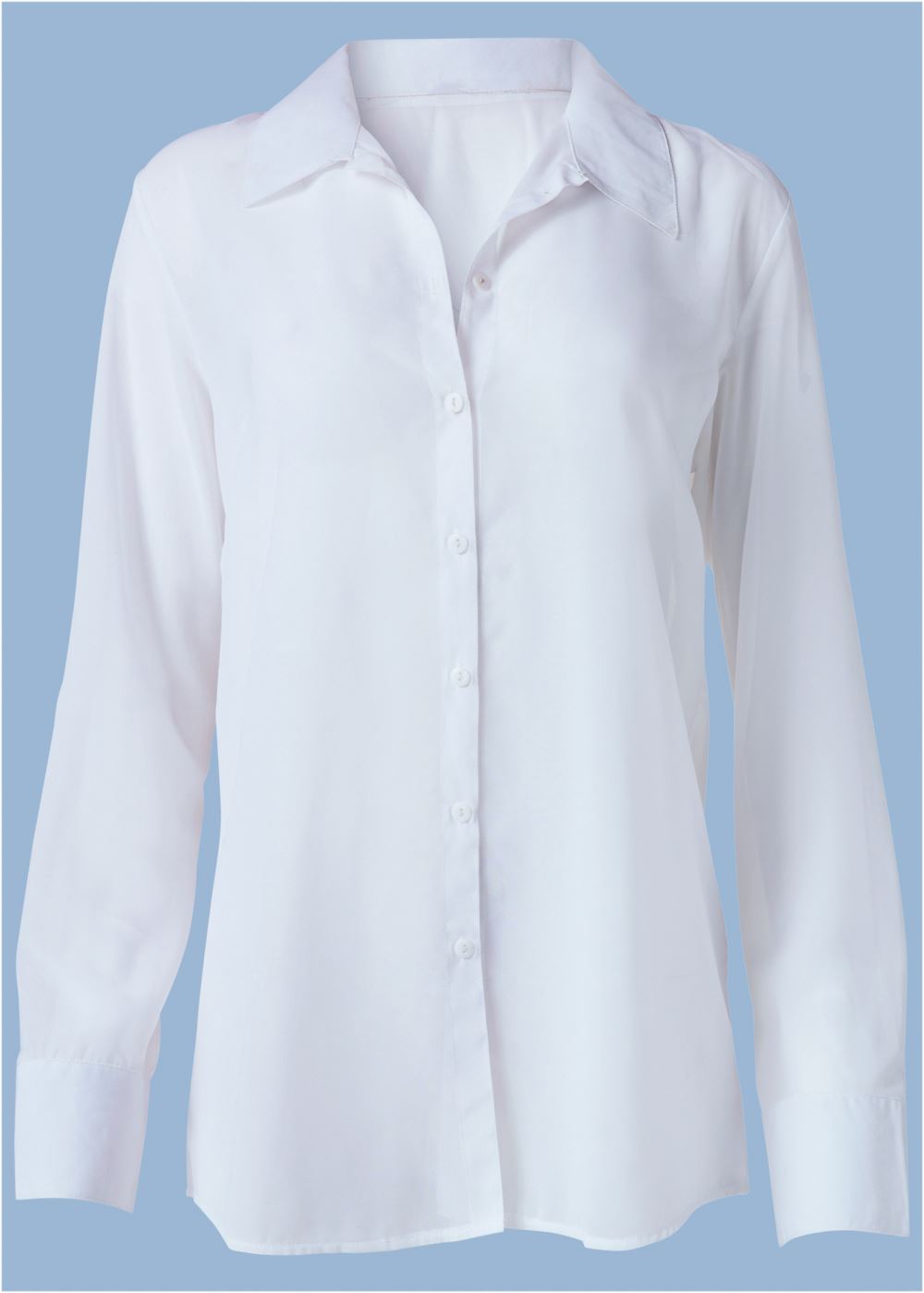 Venus White Sheer Button-Up Sexy Shirt