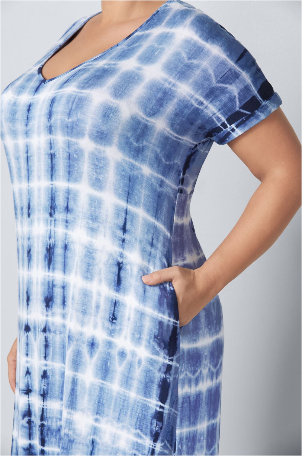 Venus Plus Size Casual T-Shirt Maxi Dress