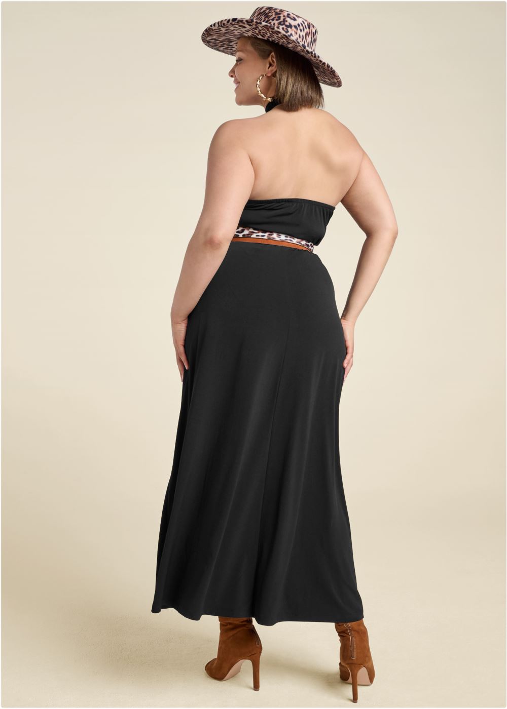 Venus Plus Size Cross Neck Halter Dress