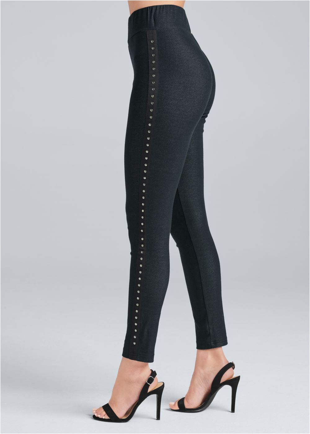 Venus Plus Size Embellished Leggings in Black