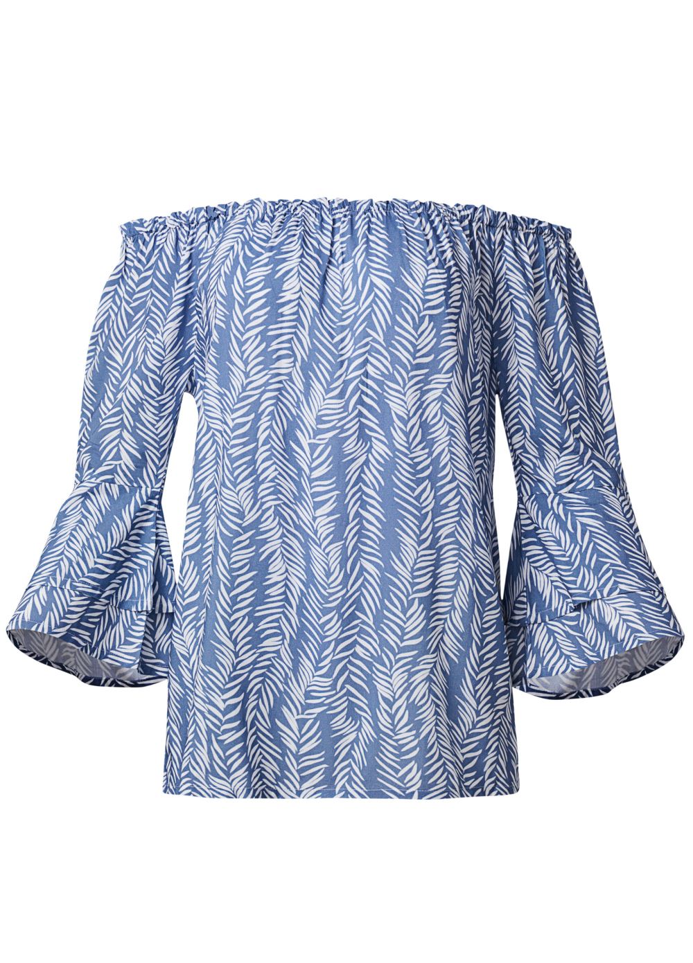 Venus Plus Size Off-The-Shoulder Printed Top