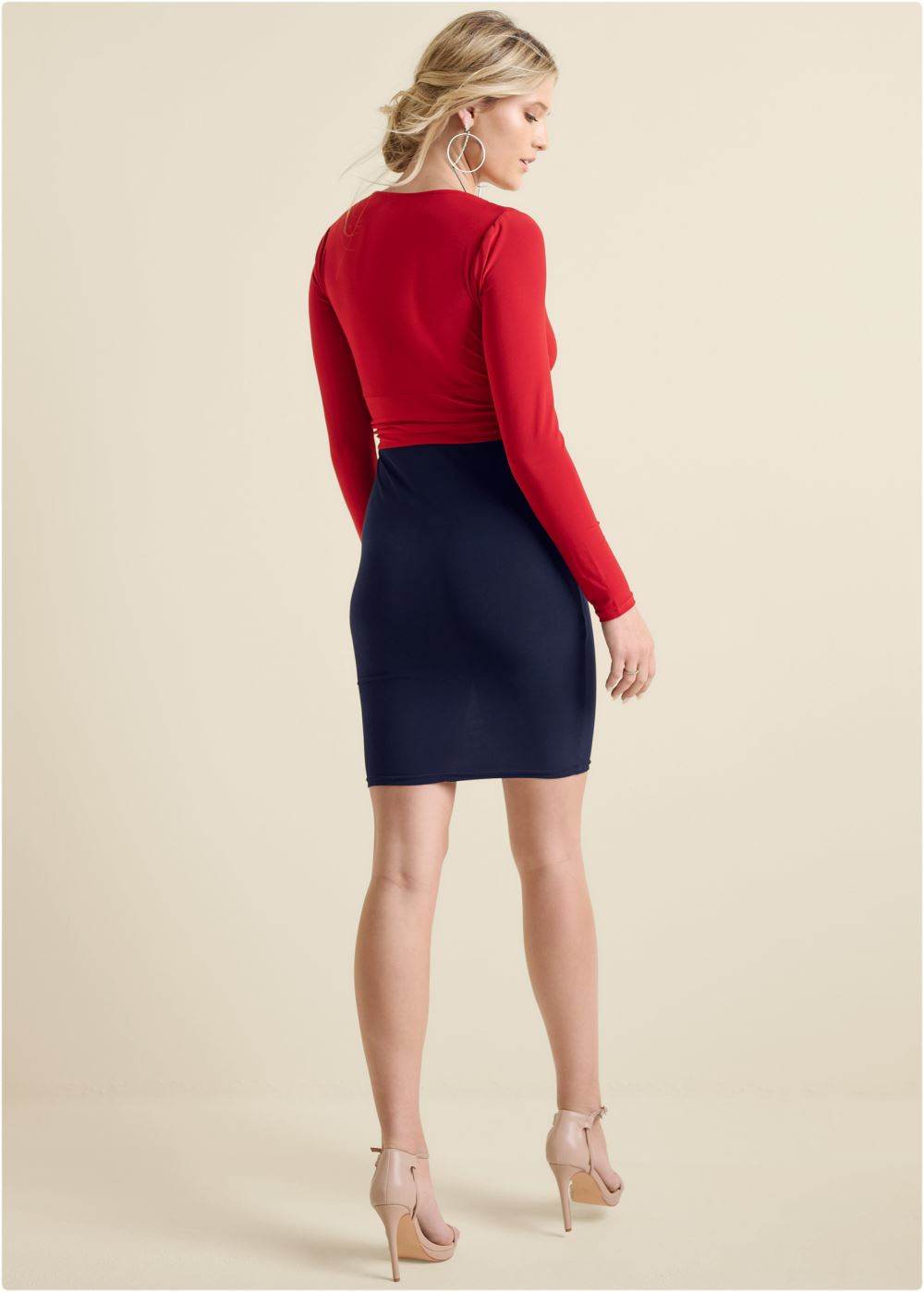 Venus Plus Size Color Block Bodycon Dress