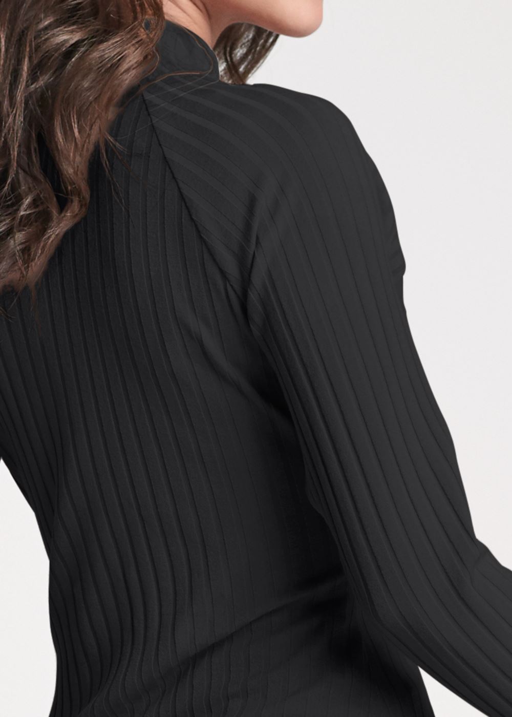 Venus Plus Size Ribbed Mock-Neck Top