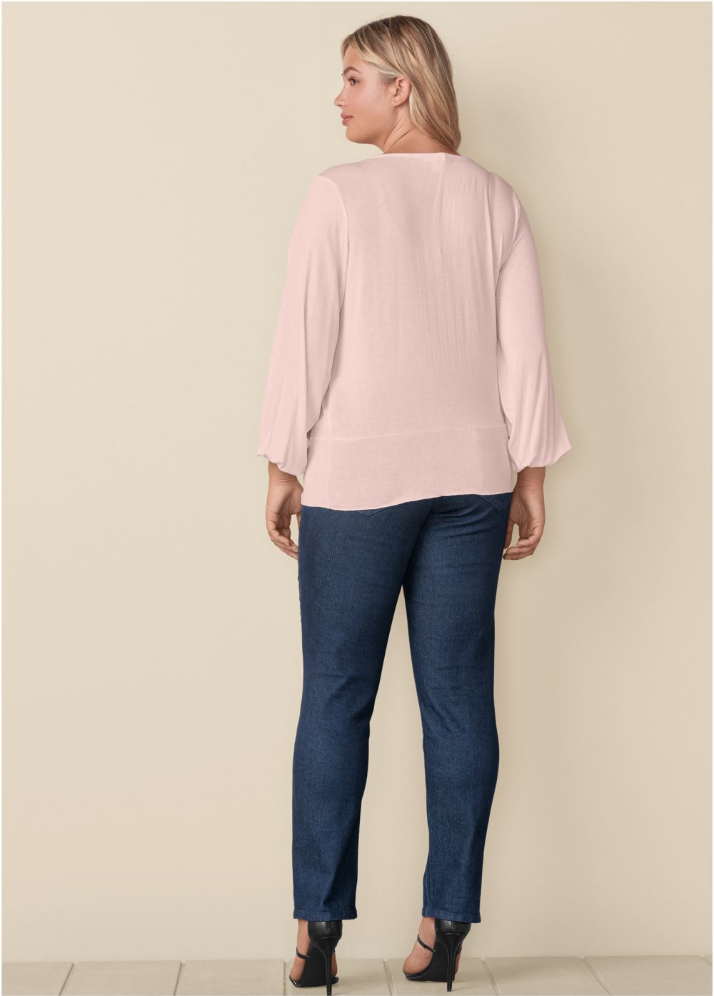 Venus Plus Size Tie-Front Button-Up Top