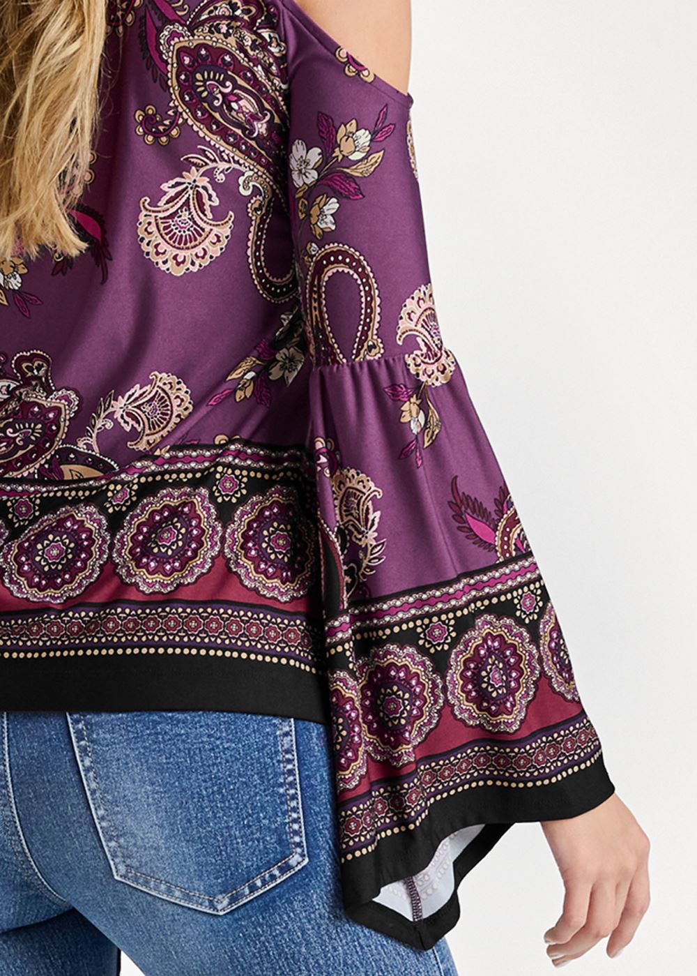 Venus Plus Size Saharan Nights Paisley Top