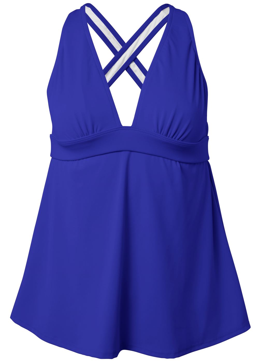 Venus Plus Size Sleek Flowing Tankini Top Bikini - Cobalt Blue