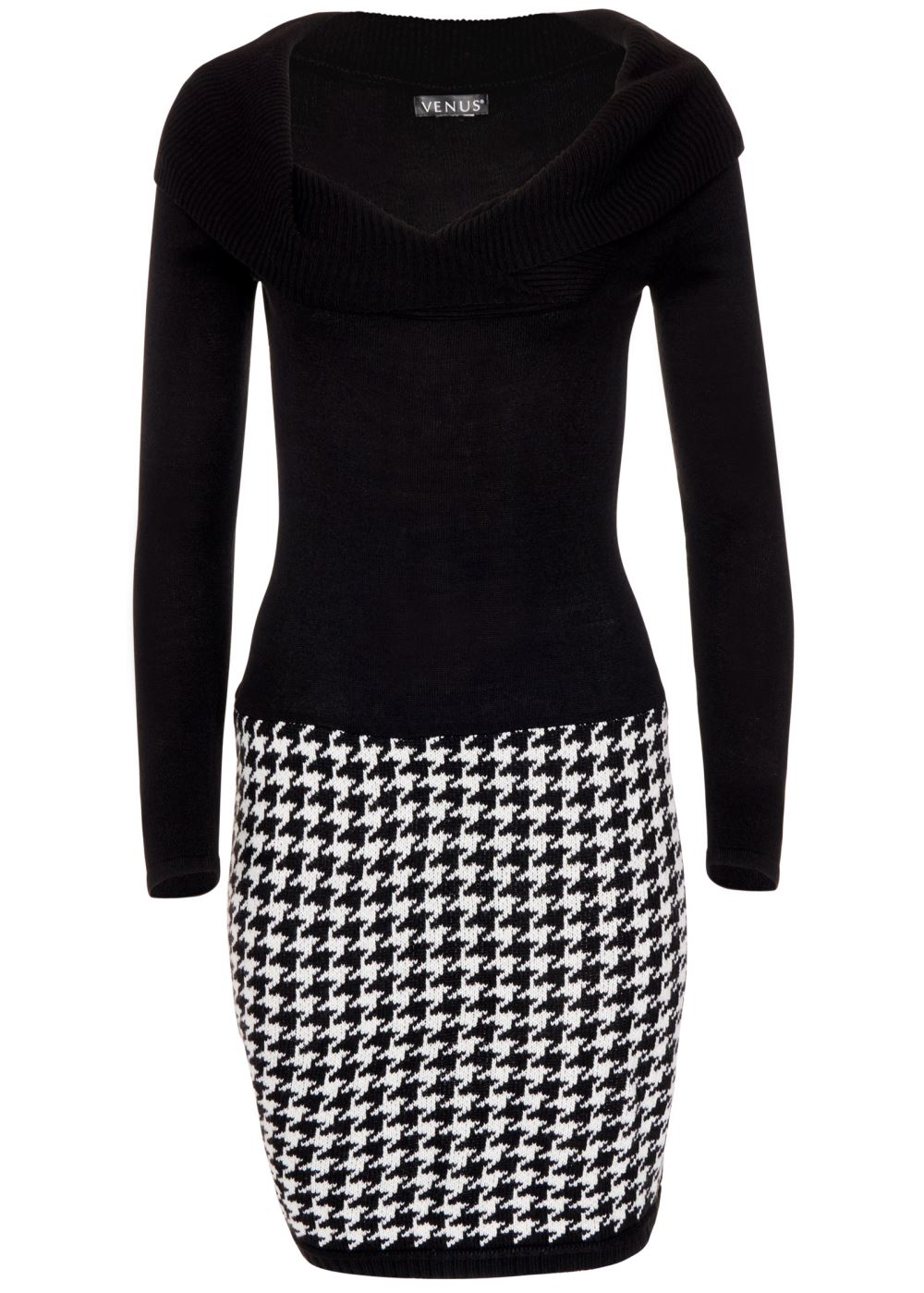 Venus Plus Size Printed Sweater Dress