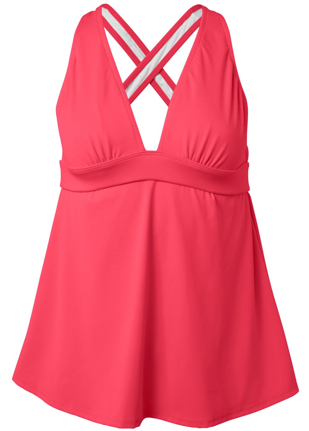 Venus Plus Size Sleek Flowing Tankini Top Bikini - Sunset Pink