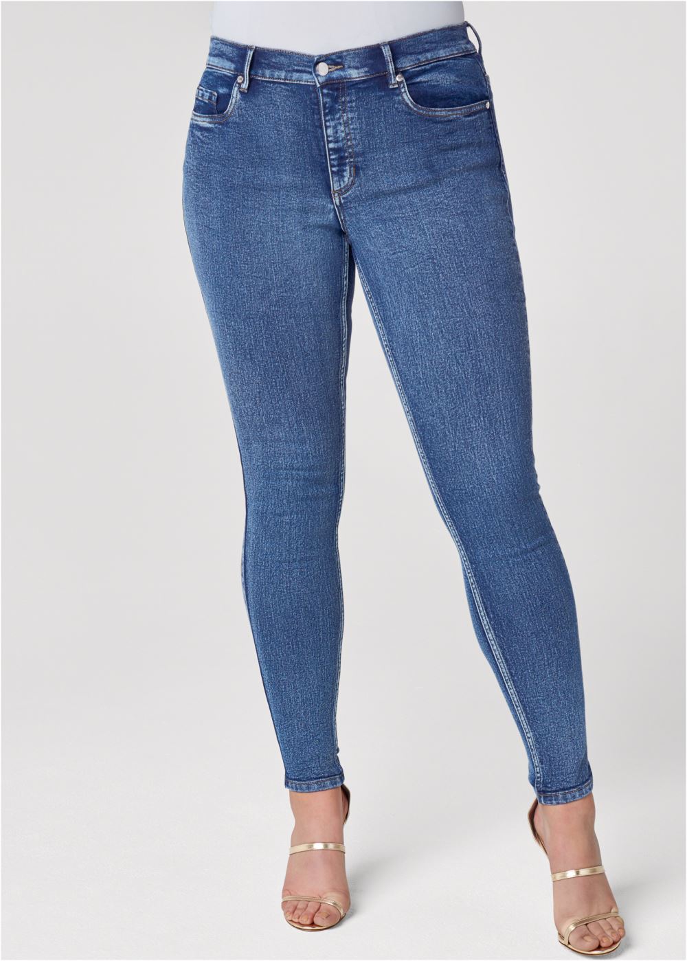 Venus Plus Size Slim Jeans in Medium Wash