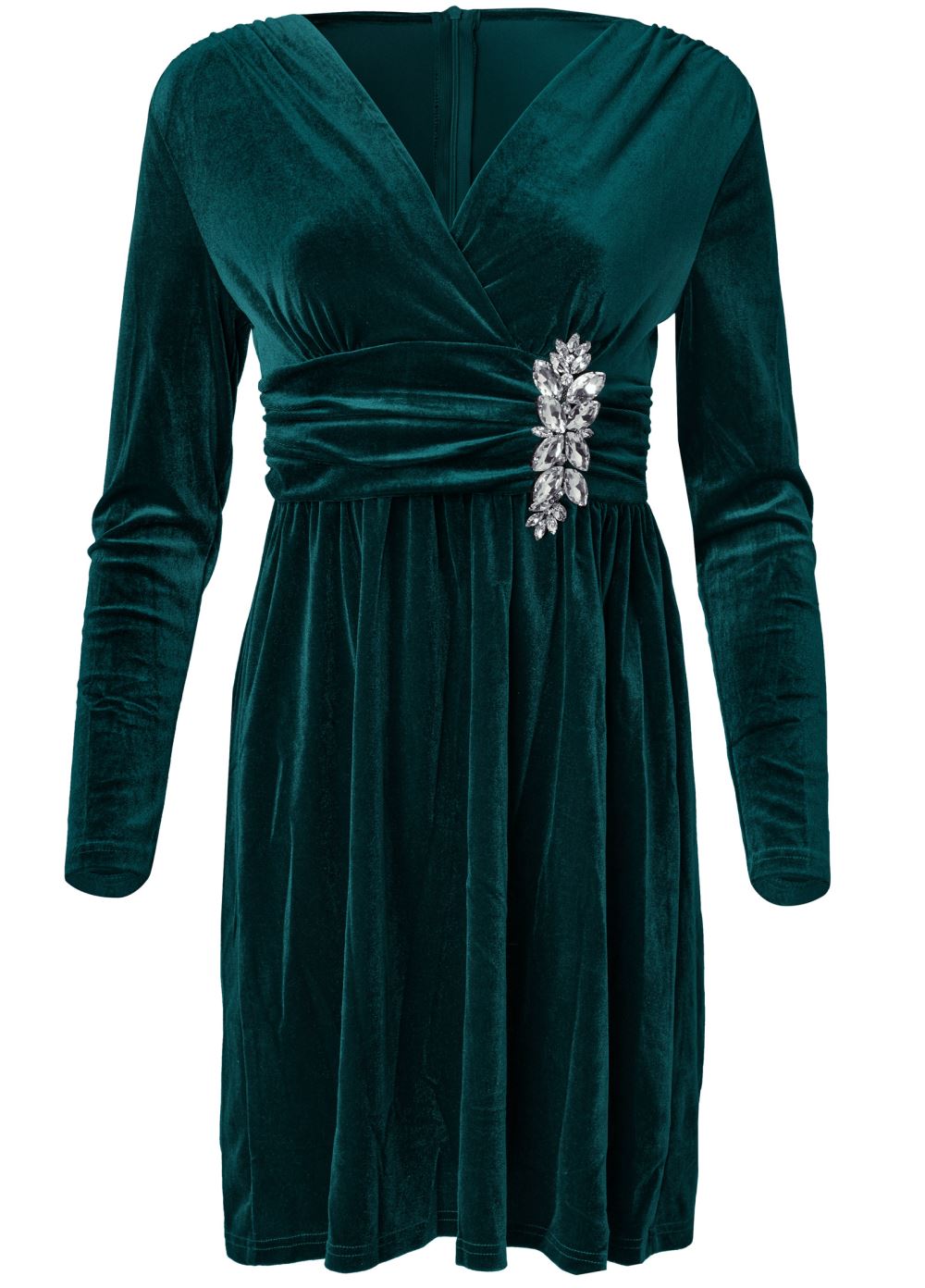 Venus Plus Size Embellished Velvet Dress
