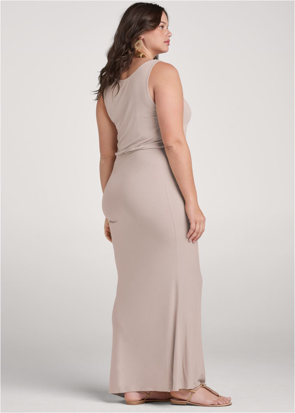 Venus Plus Size Ruched Maxi Dress