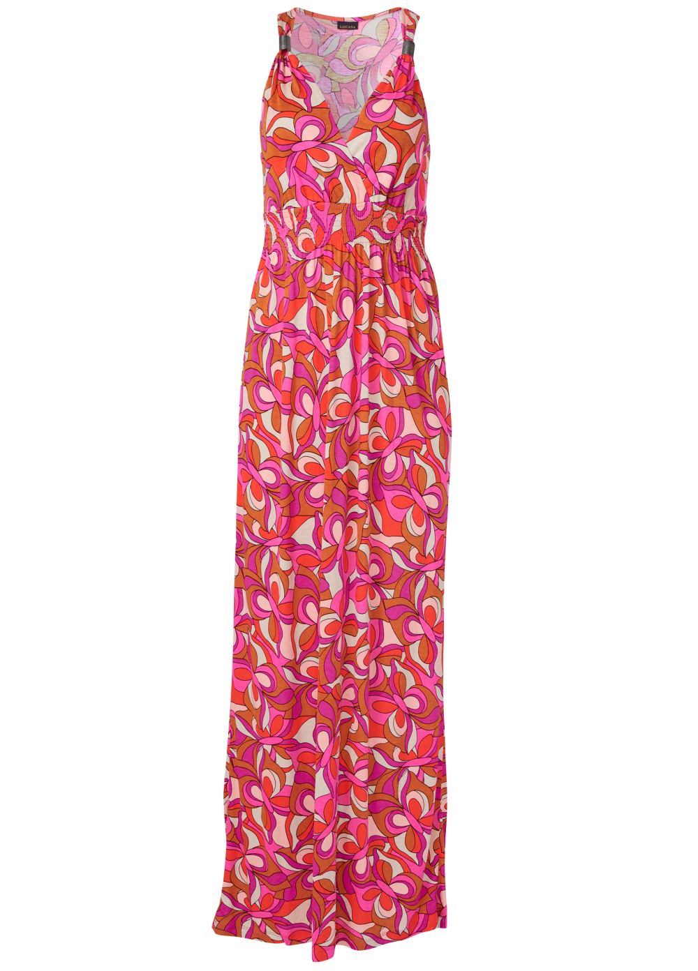 Venus Plus Size Geometric Print Maxi Dress
