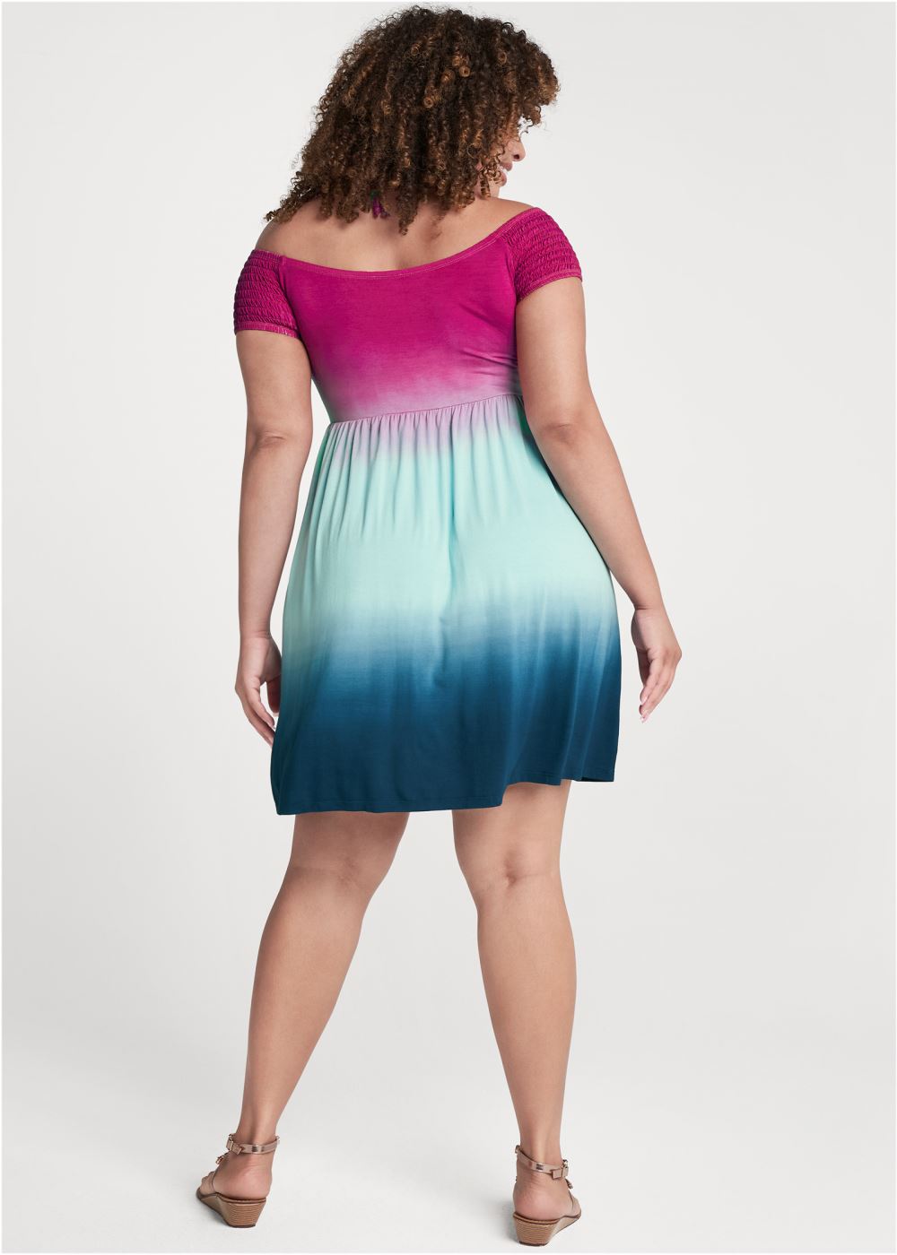 Venus Blue & Pink EMBELLISHED OMBRE DRESS