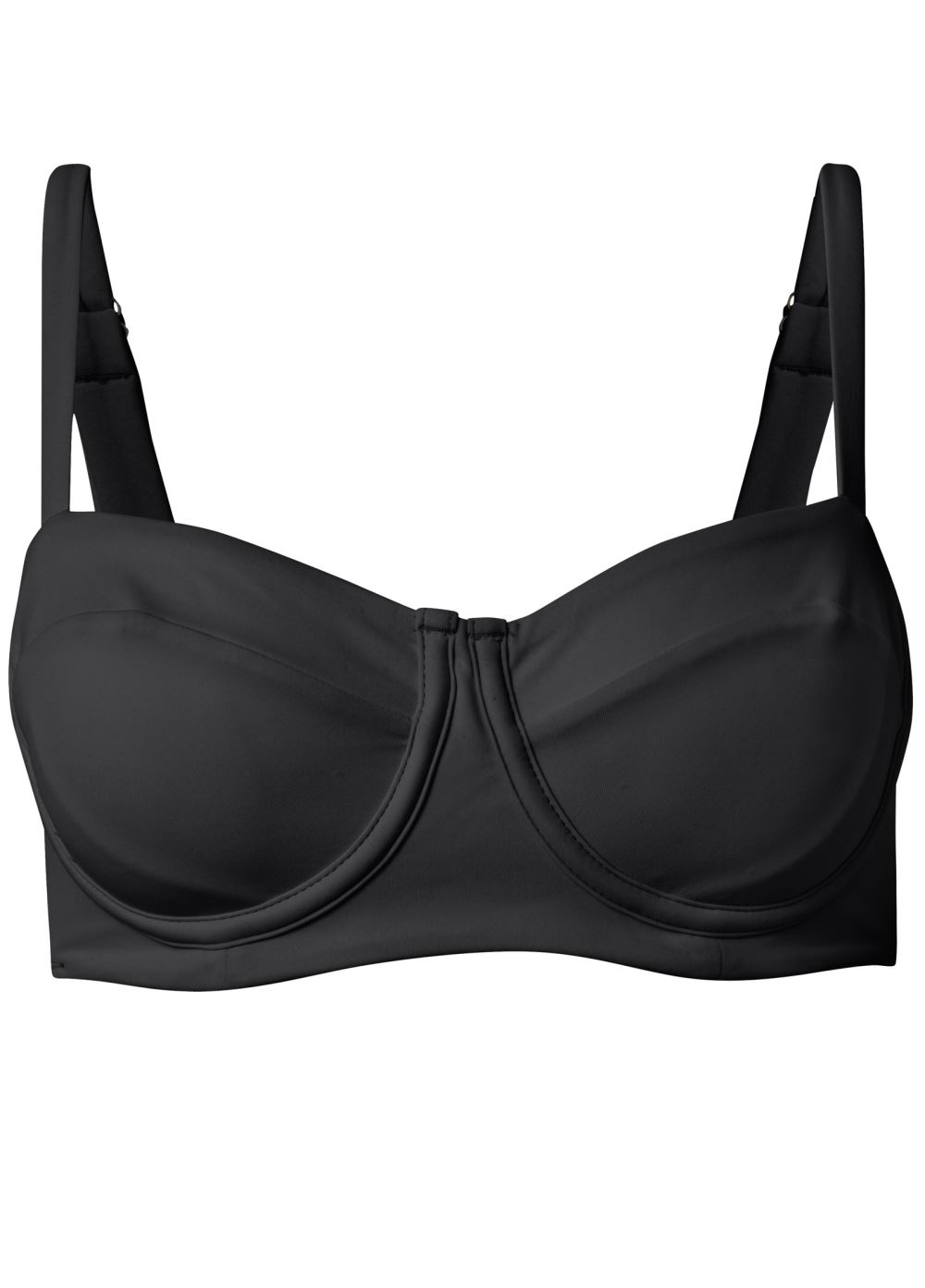 Venus Plus Size Uplift Balconette Top Bikini - Black Beauty