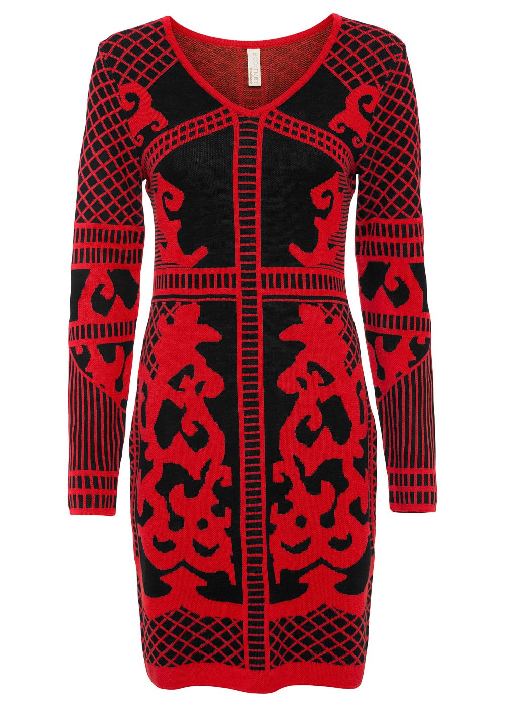 Venus Plus Size Printed Sweater Dress