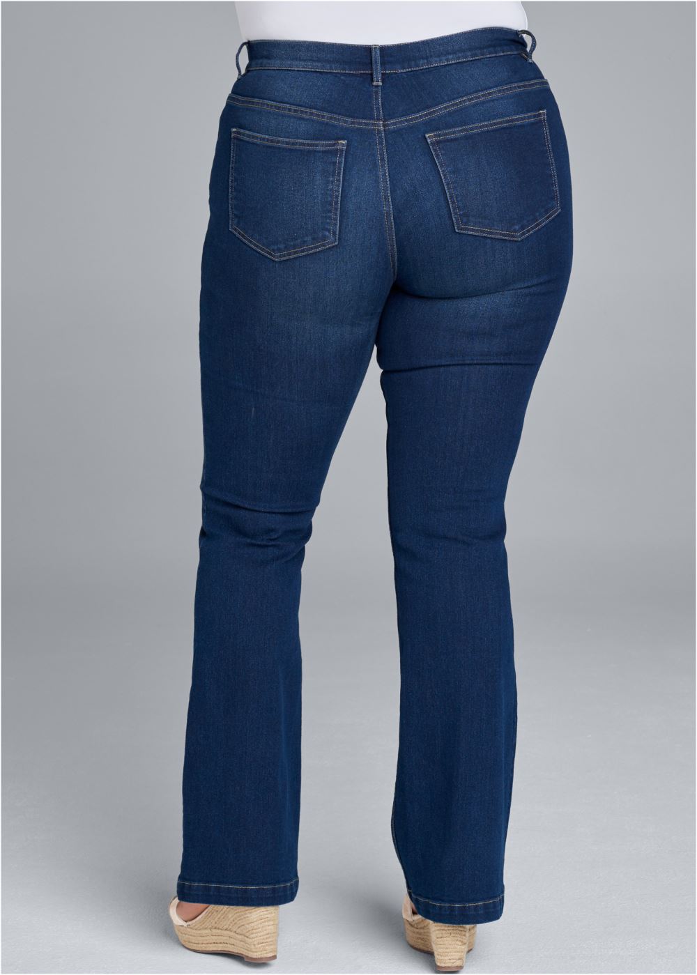 Venus Plus Size Bootcut Jeans in Dark Wash