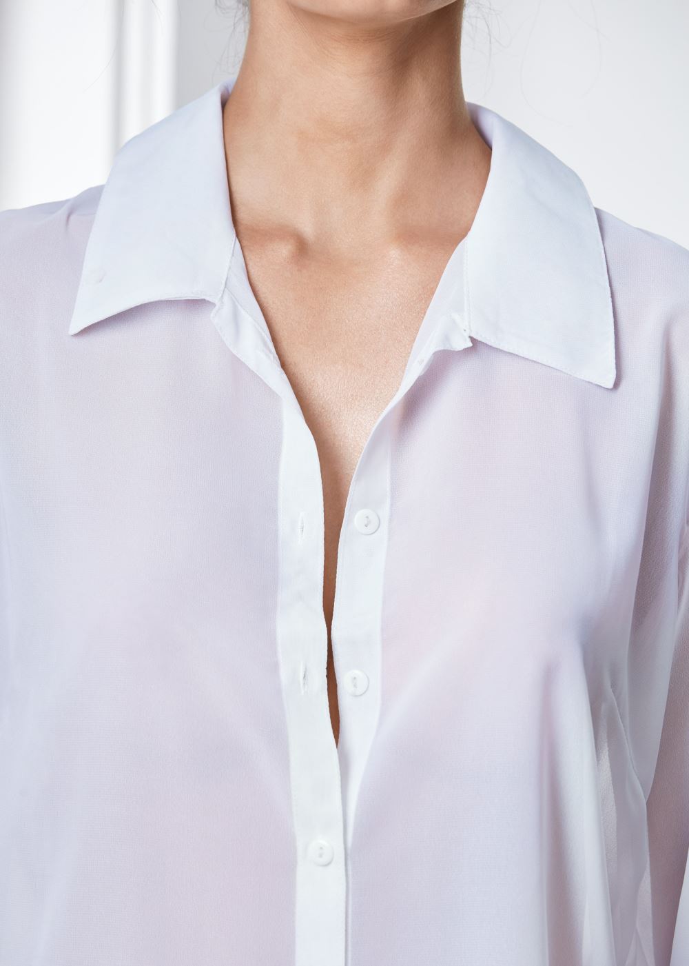 Venus Plus Size Sheer Button-Up Sexy Shirt