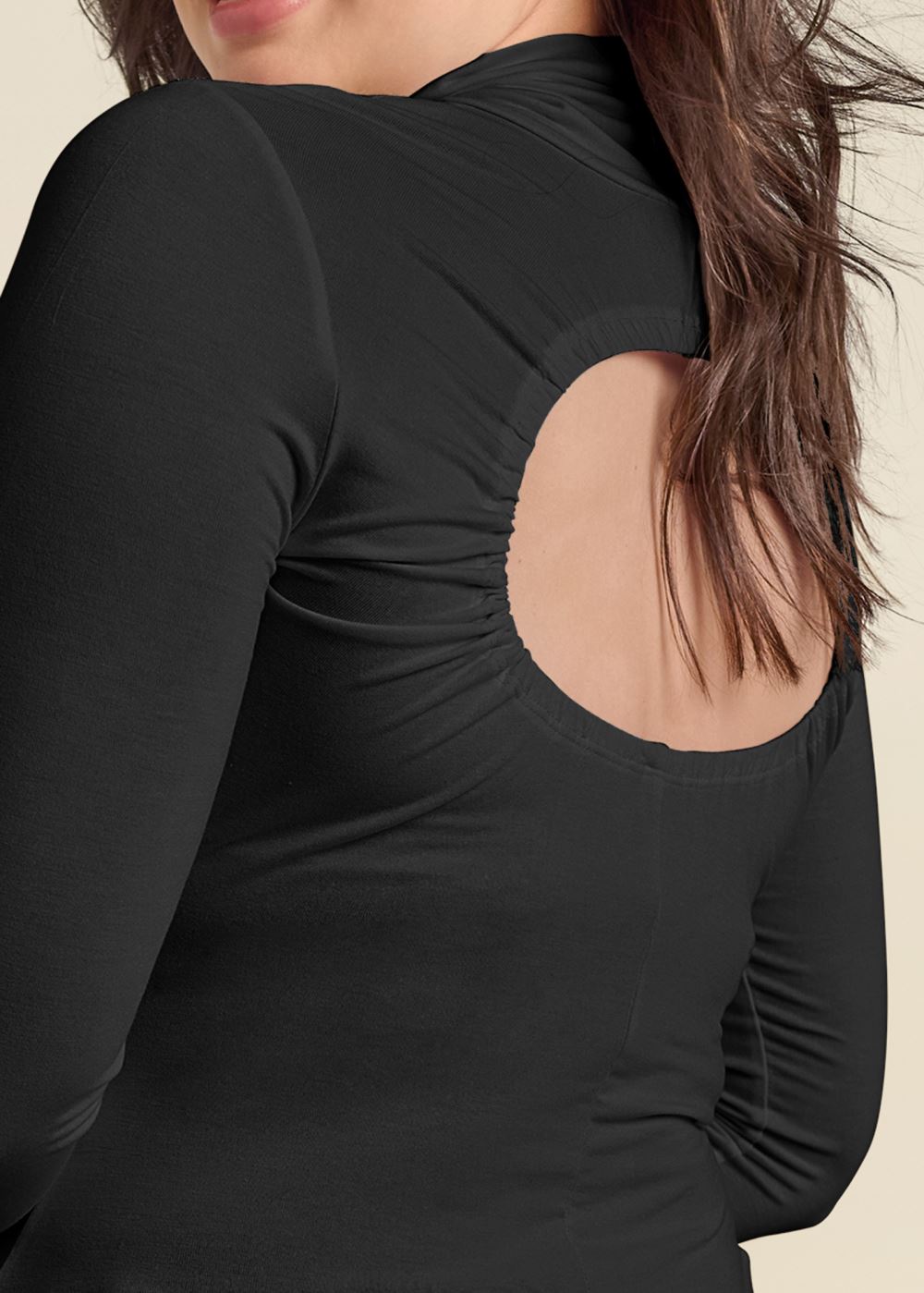 Venus Plus Size Back Cutout Casual Top