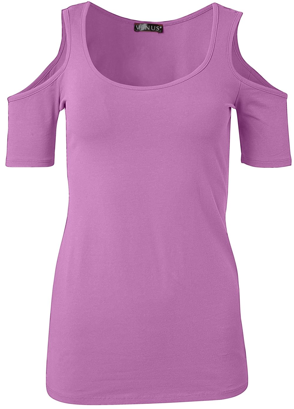 Venus Plus Size Long And Lean Cold-Shoulder Top