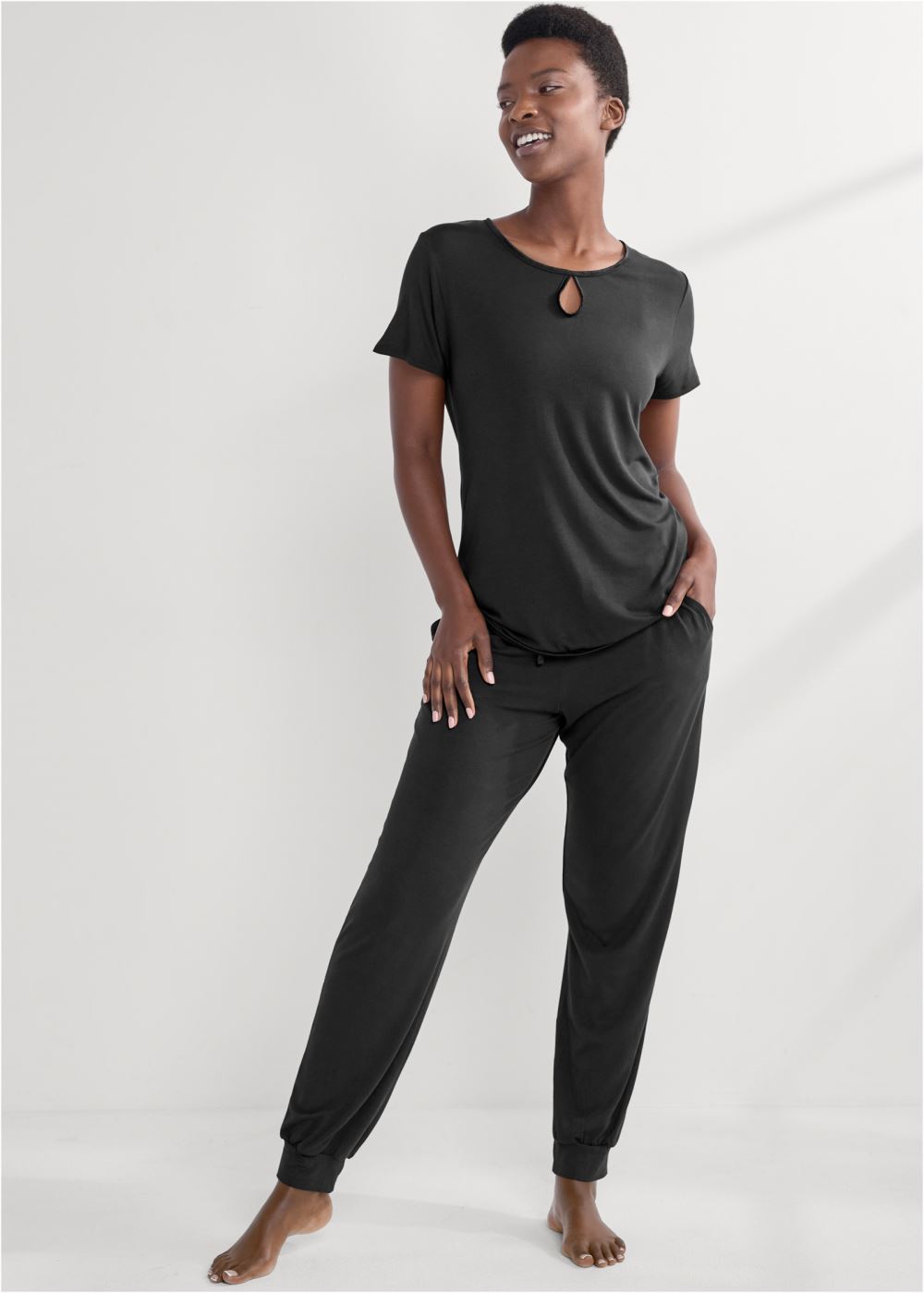Venus Black PAJAMA JOGGERS