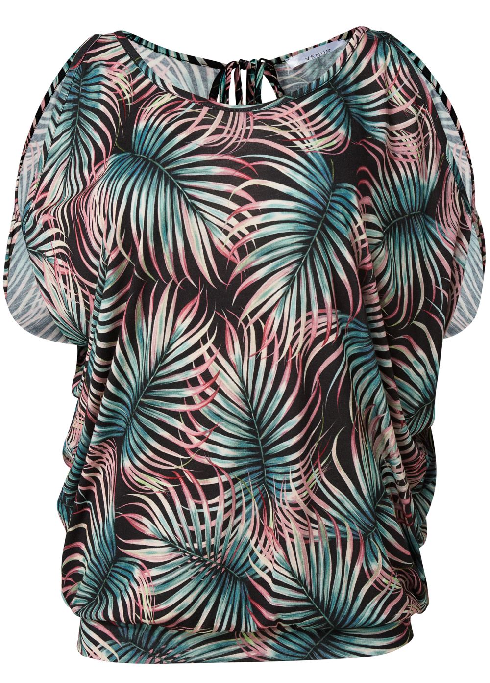 Venus Plus Size Casual Cold-Shoulder Top