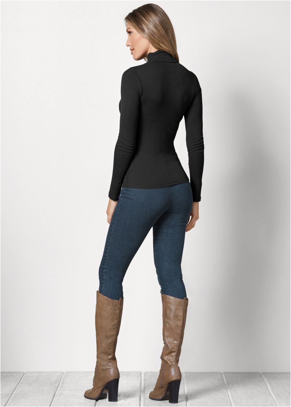 Venus Plus Size Cutout Mock-Neck Top