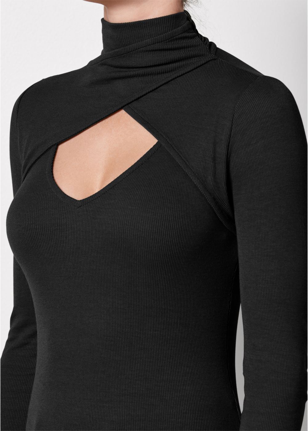 Venus Plus Size Cutout Mock-Neck Top