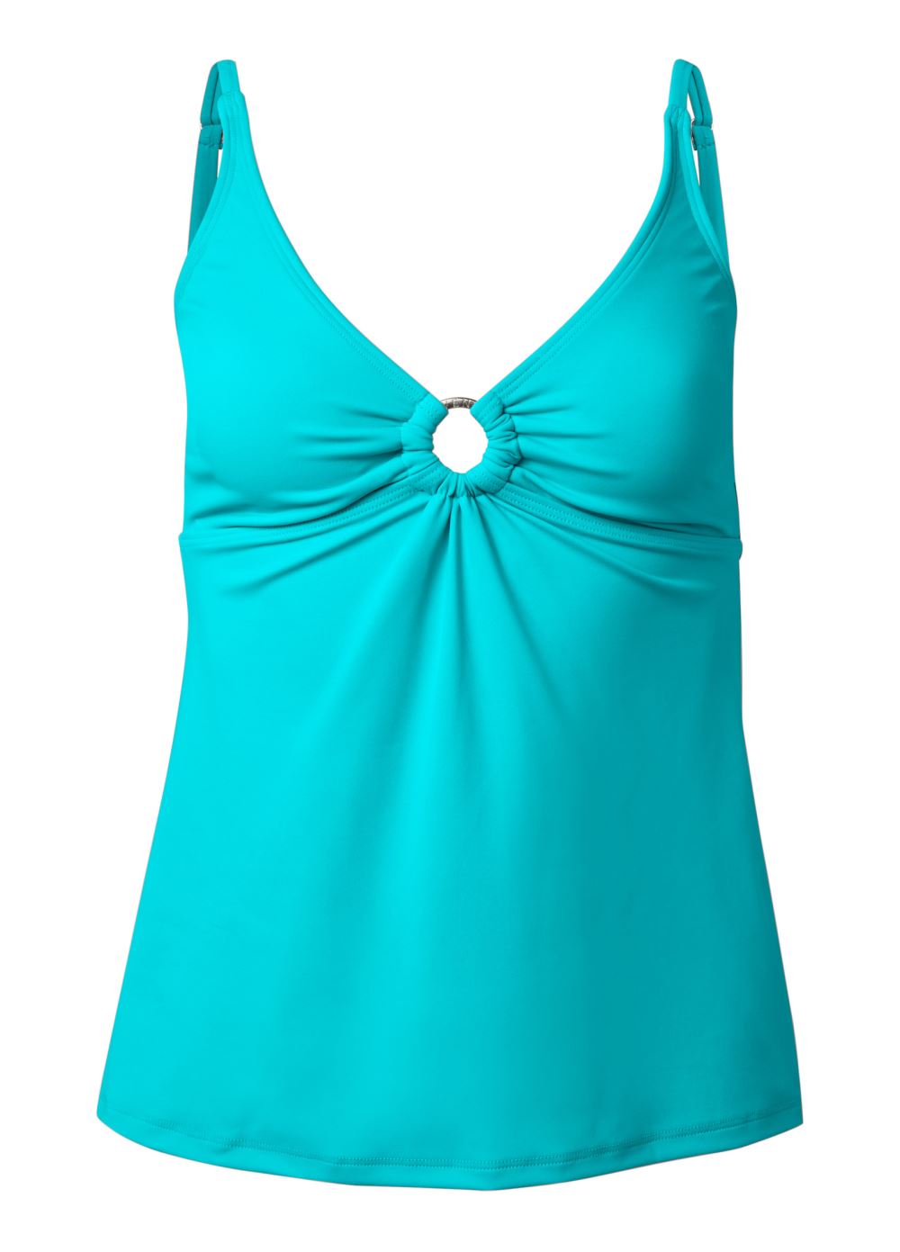 Venus Plus Size Willow Ring Tankini Top Bikini - Aqua Reef