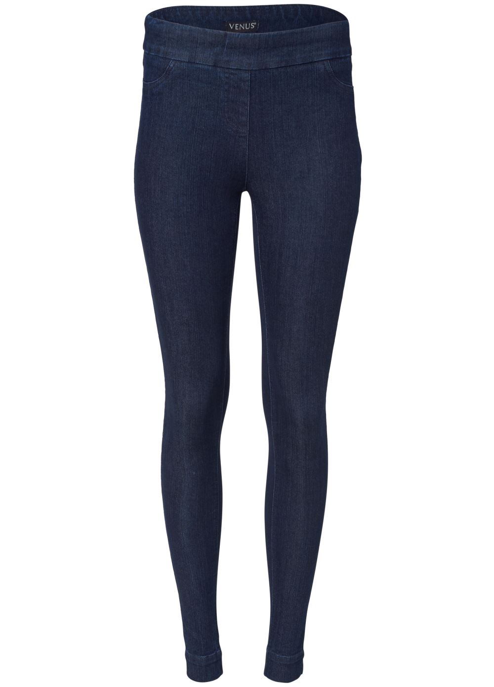 Venus Plus Size Mid-Rise Slimming Stretch Jeggings in Dark Wash