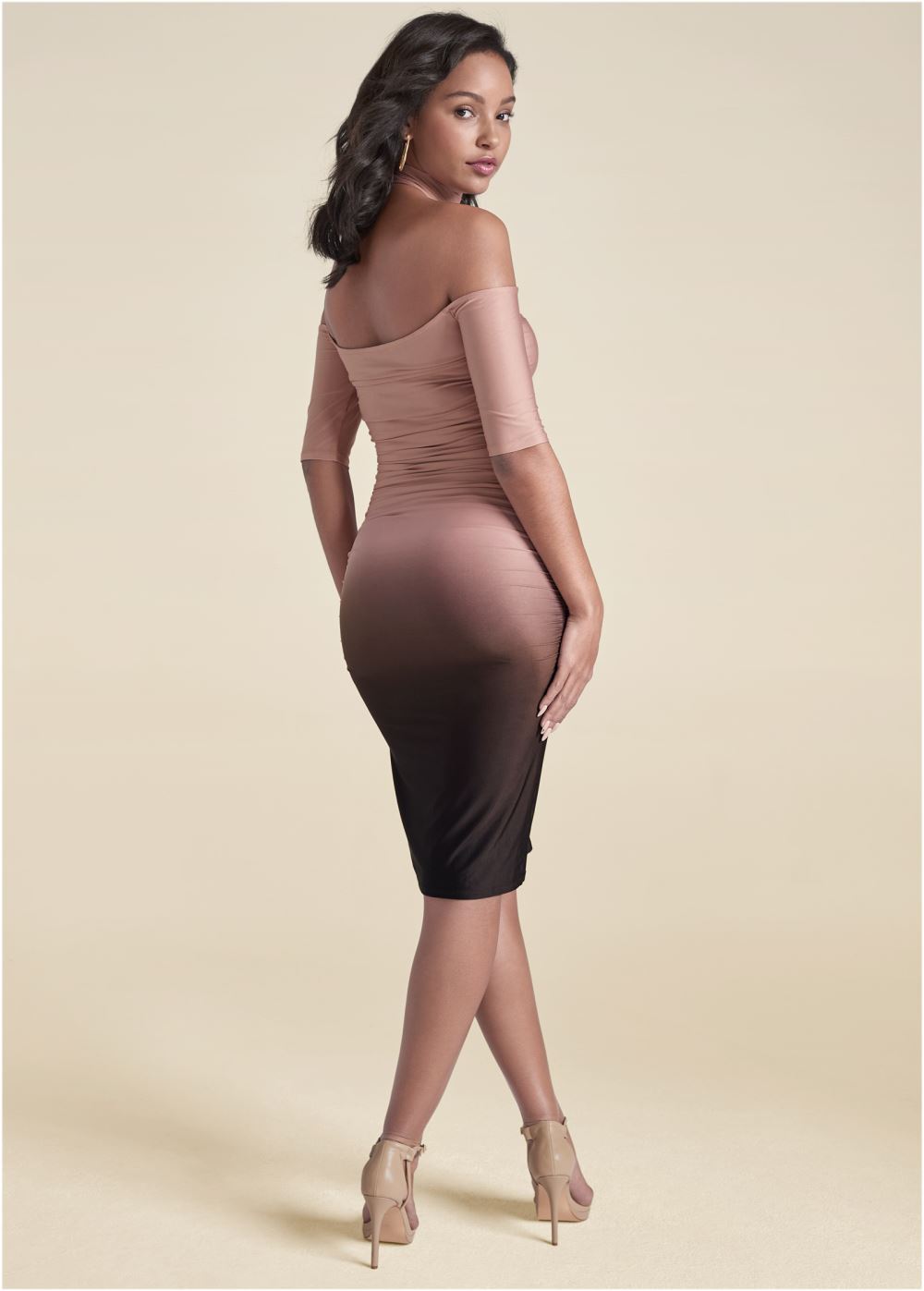Venus Plus Size Sand Dune Ombre Dress