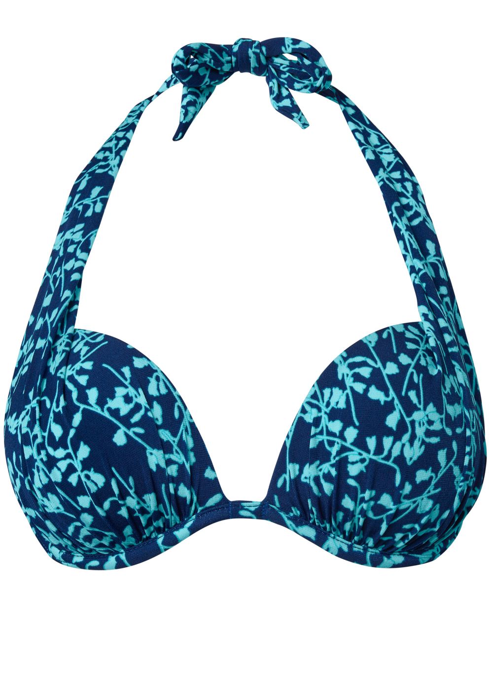 Venus Plus Size Marilyn Push-Up Halter Top Bikini - Elegant Florets