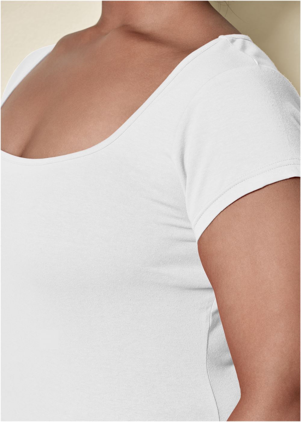Venus White Square Neck Top