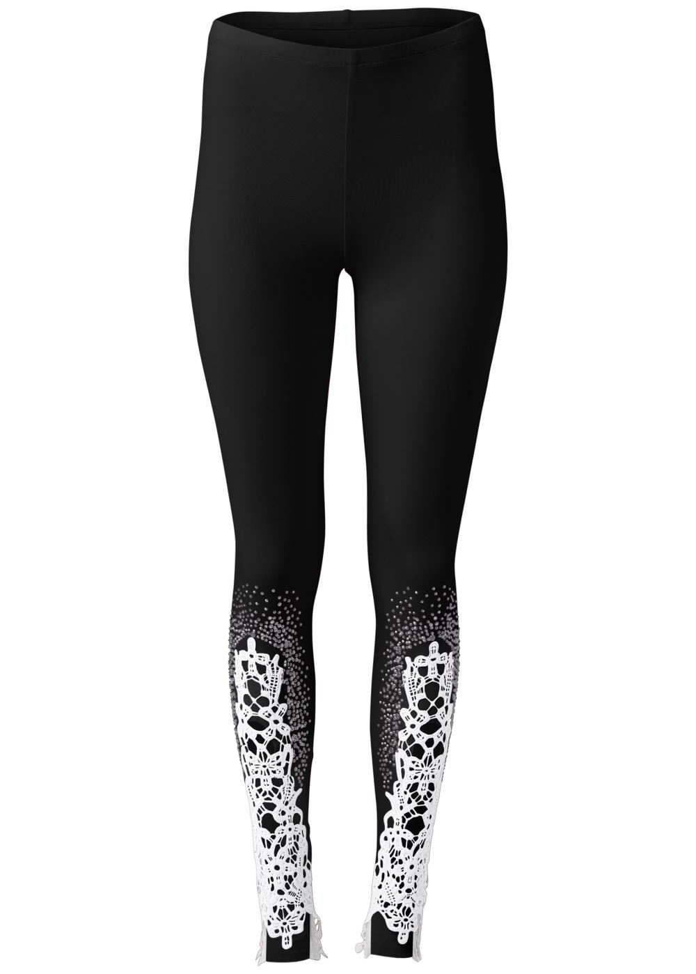 Venus Black LACE DETAIL LEGGINGS