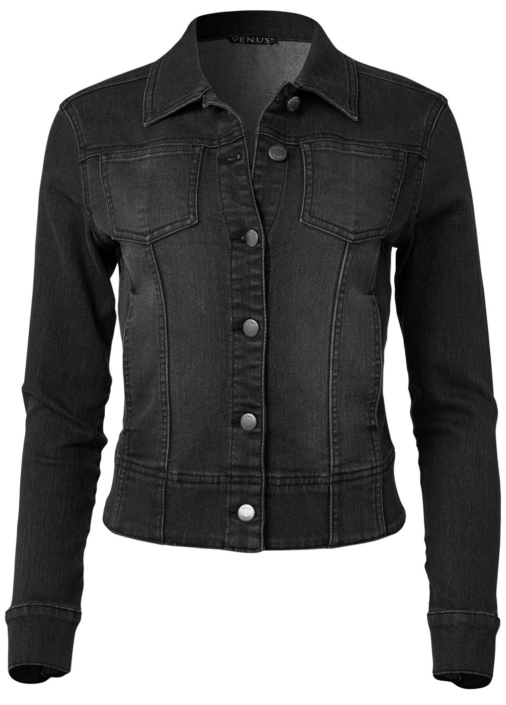 Venus Jean Jacket in Black